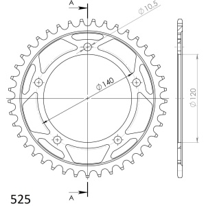 Kit de lant D.I.D Chain - Auriu lant 525 ZVM-X, X-Ring, pinion fata JT cauciucat, foaie spate SUPERSPROX pentru KAWASAKI KLV 1000 2004-2006 - Img 6