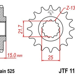 Kit de lant D.I.D Chain - Auriu lant 525 ZVM-X, X-Ring, pinion fata JT, foaie spate JT pentru TRIUMPH Daytona 650 2005 - Img 3