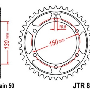 Kit de lant D.I.D Chain - Auriu lant 530 VX, X-Ring, pinion fata JT, foaie spate JT pentru YAMAHA FJ 1200 1986-1990 - Img 5