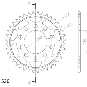 Kit de lant EK - Argintiu lant 530 DEX, X-Ring, pinion fata JT, foaie spate SUPERSPROX pentru HONDA VF 750 C 1994-2004 - Img 5