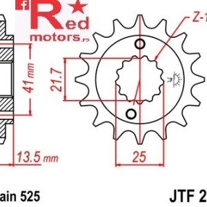 Kit lant DID GOLD X-Ring PRO-STREET 525 VX pentru Honda VT600 C Shadow (VLX) 1999-2007 - Img 2