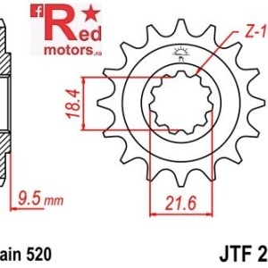 Kit lant DID X-Ring PRO-STREET 520 VX pentru Honda CR250 RH 1987 - Img 2
