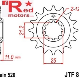 Kit lant DID X-Ring PRO-STREET 520 VX pentru Husqvarna 610 TE 1991-2001 - Img 2