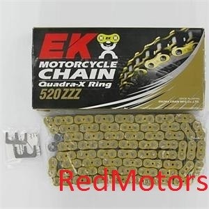 Lant moto EK Extreme QX-Ring 520 ZZZ cu 116 zale Auriu metalic, tehnologie ZST