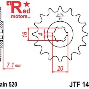 Pinion fata JTF 1407 cu 10 dinti