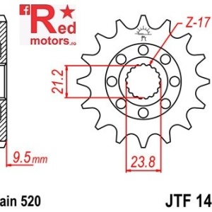 Pinion fata JTF 1441 cu 15 dinti