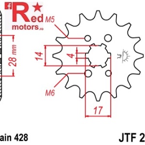 Pinion fata JTF 277 cu 13 dinti