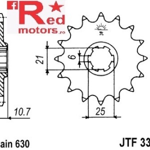 Pinion fata JTF 331 cu 15 dinti