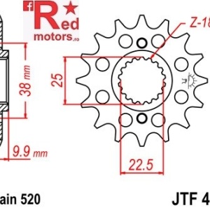 Pinion fata JTF 403 cu 14 dinti