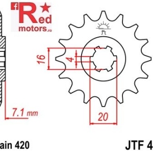 Pinion fata JTF 413 cu 11 dinti