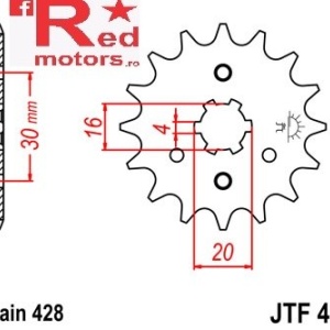 Pinion fata JTF 417 cu 15 dinti