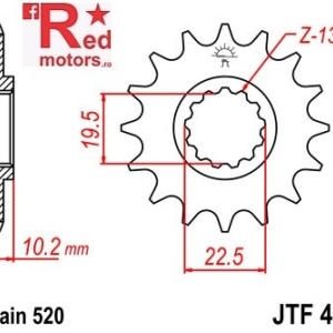 Pinion fata JTF 431 cu 12 dinti