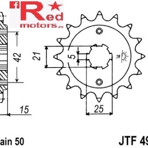 Pinion fata JTF 492 cu 15 dinti