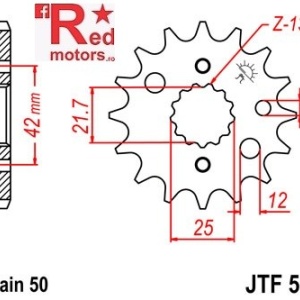 Pinion fata JTF 519 cu 17 dinti