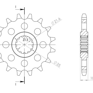 Pinion fata SUPERSPROX CST-1586:16 16T, 525 - Img 2