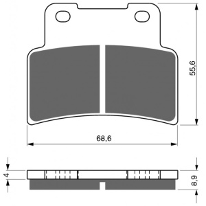 Placute de frana GOLDFREN 251 S3