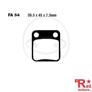 Placute frana fata SCOOTER SINTERED HH EBC 39.5x45x7.5 FA54 pentru Daelim NS 125, S1 125, Honda MBX 80, Qingqi QM125T-10R 125