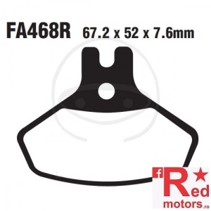Placute frana fata SINTERED R EBC MX 67.2x52x7.6 FA468R pentru CAN-AM DS 450