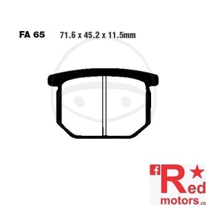 Placute frana fata sinterizate 71.6x45.2x11.5 EBC FA65 pentru Suzuki GR 650, GS 550, GS 650, GS 1000, GSX 1100