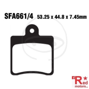 Placute frana fata STANDARD SCOOTER EBC 53.25x44.8x7.45 FA661/4 pentru Daelim S1 125, SL 125, SQ 125