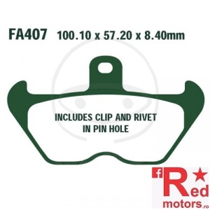 Placute frana fata STD EBC ALTN 100.10x57.20x8.40 FA407 pentru BMW K 100 RS4V, K 1100, R 100, R 1100, R 1200