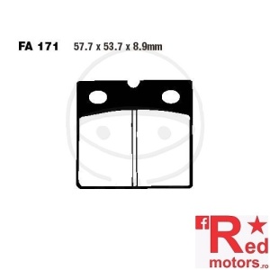 Placute frana fata STD EBC ALTN 57.7x53.7x8.9 FA171 pentru BMW K 75, K 100, R 65, R 80