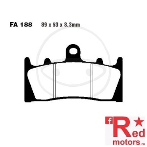 Placute frana fata STD EBC ALTN 89x53x8.3 FA188 pentru Kawasaki VN 1500, ZRX 1100, ZRX 1200, ZX-6R 600, Suzuki GSF 1200, 1300, 1400, GSX-R 750