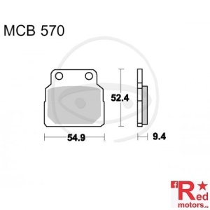 Placute frana fata STD TRW ALTN 54.9x52.4x9.4 MCB570 pentru Honda CB 450