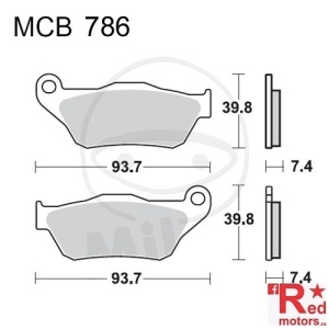 Placute frana fata STD TRW LUCAS 93.7x39.8x7.4/93.7x39.8x7.4 MCB786 pentru MBK YP 125, Yamaha YP 125, YP 250