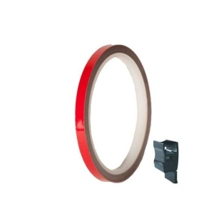 Rim strip PUIG 4542R red reflective 7mm x 6m (with aplicator)