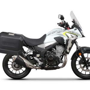 Set complet de cutii de aluminiu 47L / 47L SHAD TERRA NEGRU, incluzand kit montaj SHAD HONDA CB 500 X