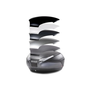 Top case SHAD SH48 D0B48406R New Titanium with backrest, carbon cover and PREMIUM SMART lock - Img 5
