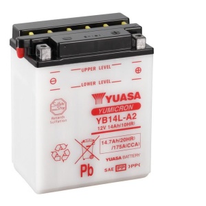 Yumicron battery with acid YUASA YB14L-A2