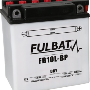 Baterie conventionala FULBAT FB10L-BP (YB10L-BP) include electrolit