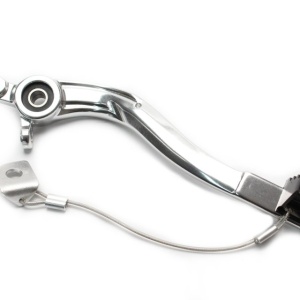 Brake pedal MOTION STUFF 83P-0930102 silver body, black steel fixed tip Steel Fixed Tip