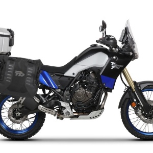 Complete set of SHAD TERRA TR40 adventure saddlebags and SHAD TERRA aluminium 48L topcase, including mounting kit SHAD YAMAHA Tenere 700 XTZ690