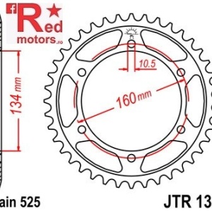 Foaie/pinion spate JTR1307.44 525 cu 44 de dinti pentru Honda CBR 600