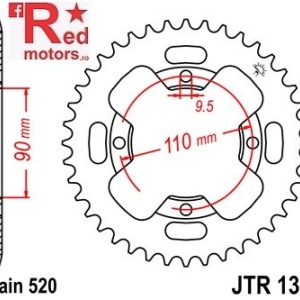 Foaie/pinion spate JTR1354.38 520 cu 38 de dinti