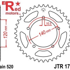 Foaie/pinion spate JTR1793.42 520 cu 42 de dinti pentru Suzuki GSX-R 600