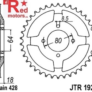 Foaie/pinion spate JTR1925.51 428 cu 51 de dinti