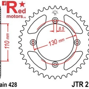 Foaie/pinion spate JTR217.50 428 cu 50 de dinti