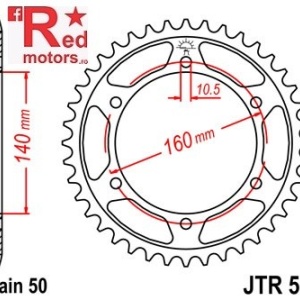 Foaie/pinion spate JTR502.50 530 cu 50 de dinti