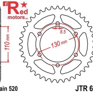 Foaie/pinion spate JTR606.43 520 cu 43 de dinti