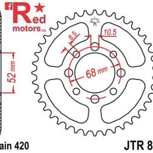 Foaie/pinion spate JTR801.34 420 cu 34 de dinti