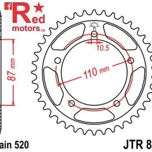Foaie/pinion spate JTR823.45 520 cu 45 de dinti