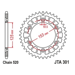 Foaie spate ALU JT JTA 301-40BLK 40T, 520 Negru - Img 2