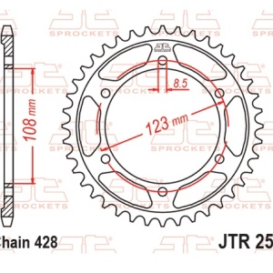 Foaie spate JT JTR 25-58 58T, 428 - Img 3