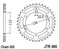 Foaie spate JT JTR 486-46 46T, 520 - Img 2