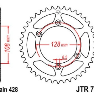 Foaie spate JT JTR 797-51 51T, 428 - Img 2