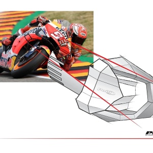 Frame sliders PUIG R19 22928N black with grey rubber - Img 4